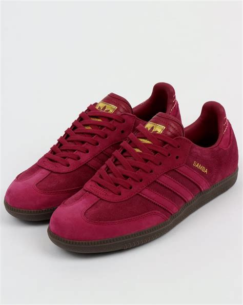 adidas samba red suede